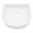 16" Semi-Circular White Ceramic Vessel Bathroom Sink, Modern Above-Counter Basin with Vertical Ribbed Design for Contemporary Bathrooms