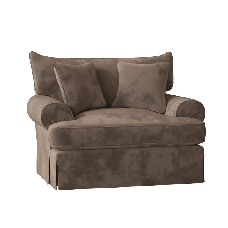 Chalkline Upholstered Armchair, Aberdeen 9 Brown Velvet, No