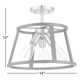 Brielle 3 Light Semi Flush Mount