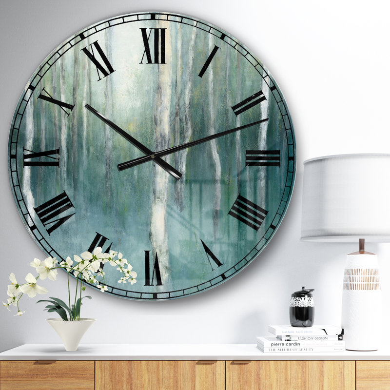 Swigart Green Forest Dream - horloge murale maison de campagne, Moyen