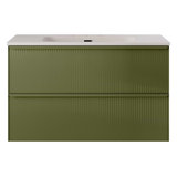 Astor 42" Single Vanity With Integrated White Solid Surfacetop