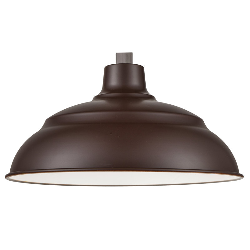 Abat-jour de luminaire suspendu en métal (à visser), H 9,25 po x l 17 po x P 17 po, Bronze architectural