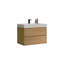 Meuble-lavabo mural de 30 po avec lavabo, grand meuble-lavabo flottant mural de rangement pour salle de bain moderne, pré-assemblé