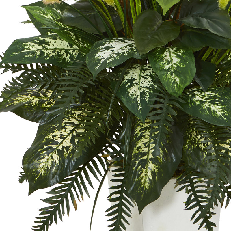 48'' Faux Fern Plant in Ceramic Planter