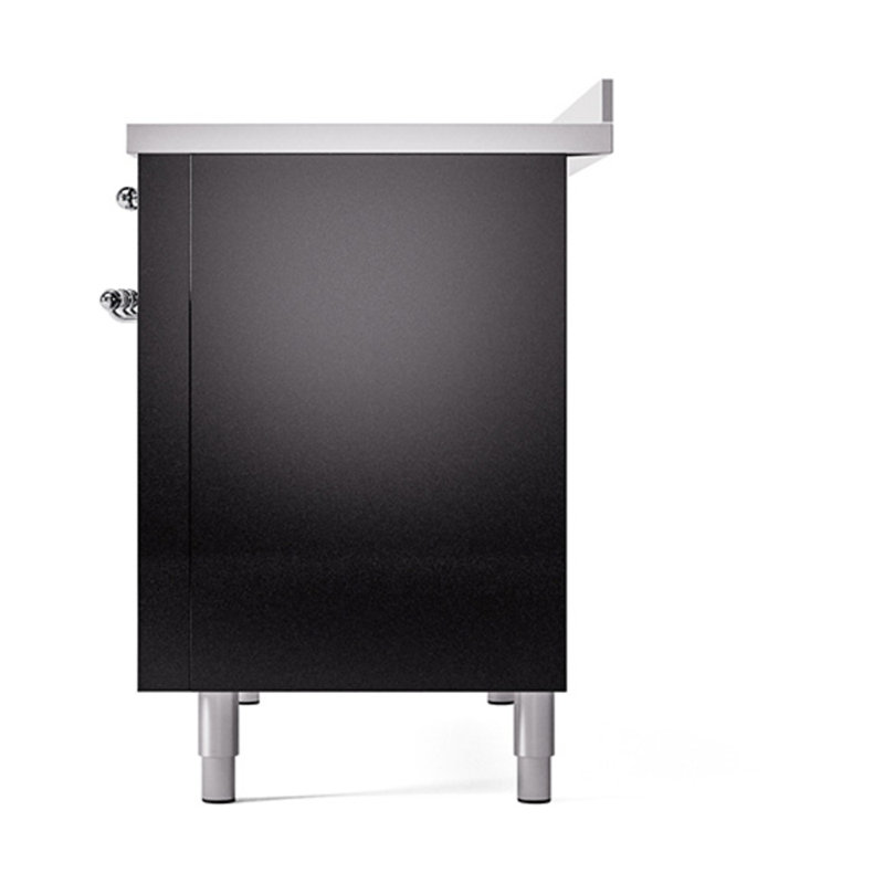 ILVE Nostalgie II Noblesse 48 po à induction, Noir brillant et chrome