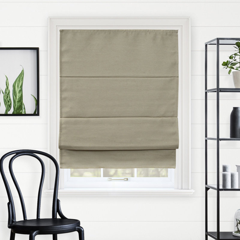 Blackout Roman Shade, Dark Cream, 36"W X 64"L