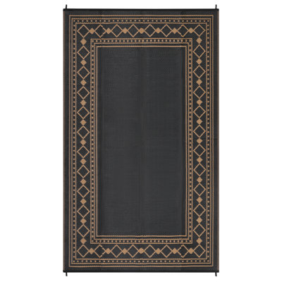 Reversible Outdoor Area Rug 9' x 12' with Waterproof Durable Surface, Foldable Portable Design with Carry Bag for Patio, RV, Camping or Beach Use
