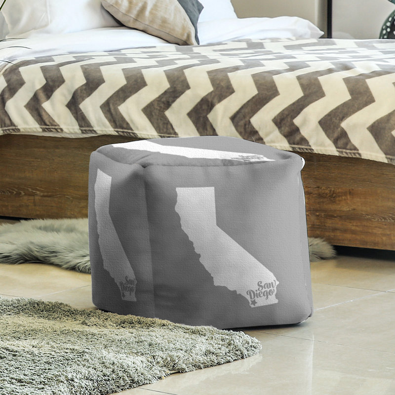 Repose-pieds cube san diego californie, Gris