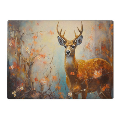 Deer  Glass Chopping Board