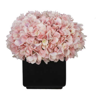 Real Touch Pink Hydrangea Arrangement in Vase