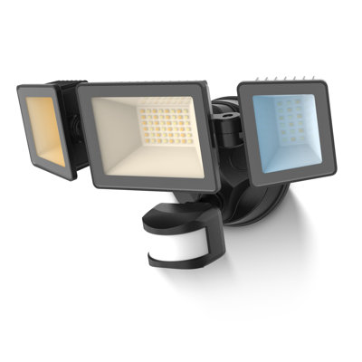 40W LED Outdoor Security Flood Light With Motion Sensor Manual Control
