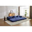 Lit de sol modulaire convertible 3 places bleu foncé sans ossature, en chenille, sans assemblage, idéal pour la poterie, les séances de visionnage de séries télé et bien plus encore.