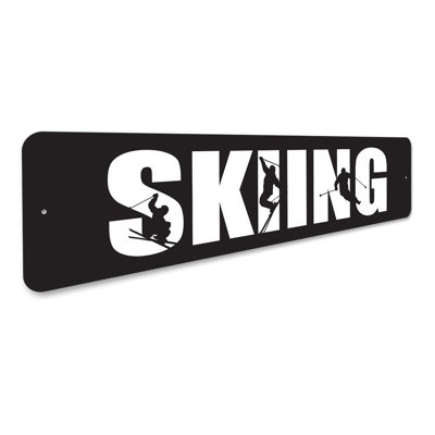 Skiing Aluminum Sign
