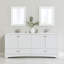 Ensemble de meuble-lavabo double 72 po avec 2 armoires, 2 tiroirs et plateau en marbre de culture Emlyn-107120772