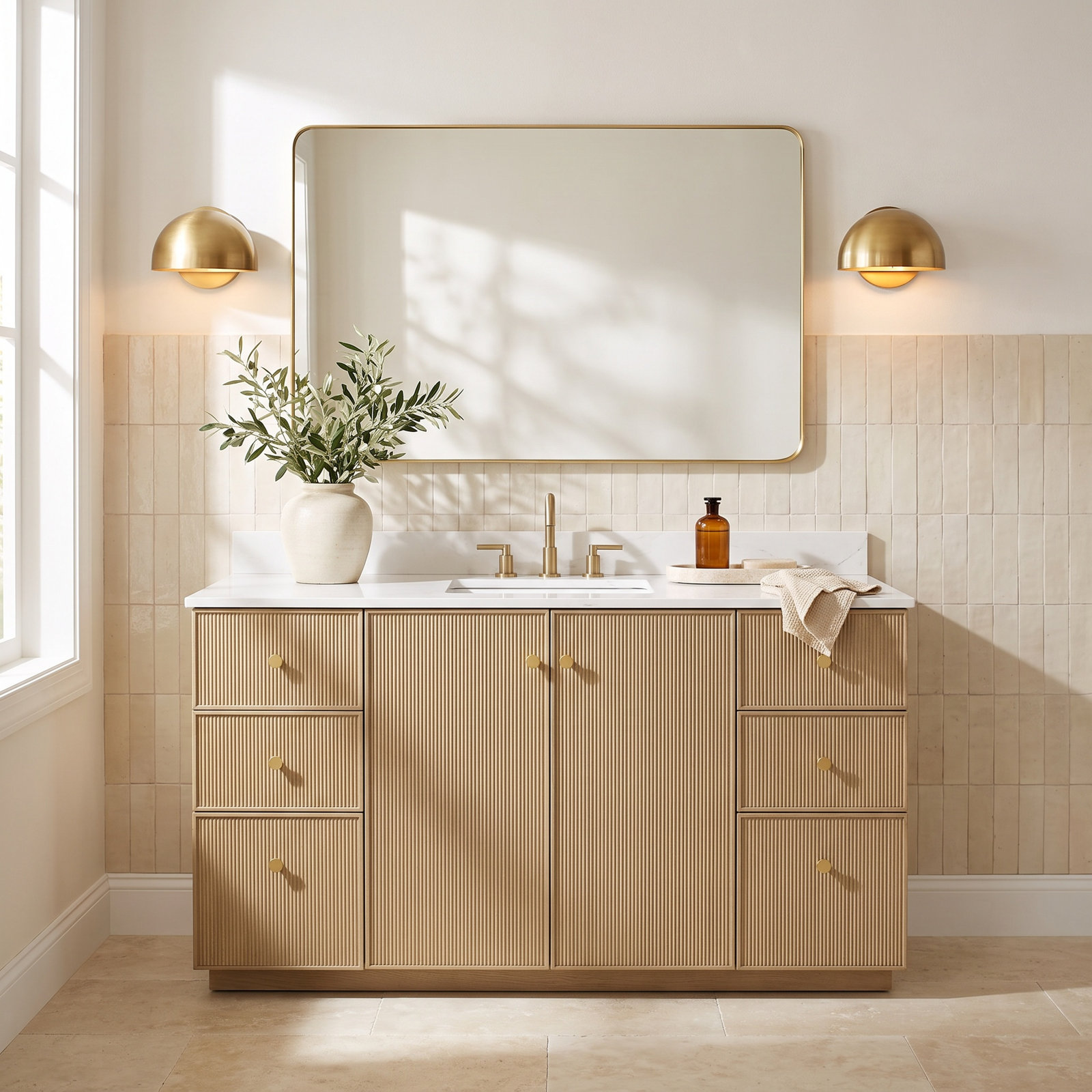 Amella 60'' Single Bathroom Vanity, Natural