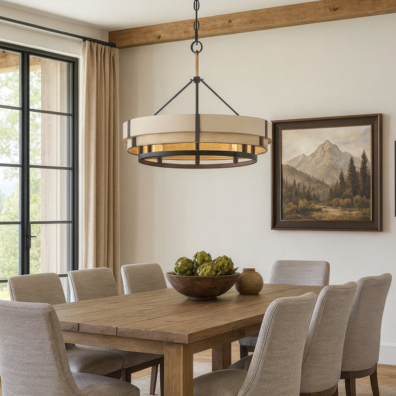 Lustre tambour 6 lumières Blonde Moment