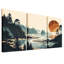 «Coastal Cliff and Pine Trees with Large Rust», ensemble de 3 toiles murales-133566079
