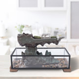 Chez 16.9" Desktop Rockery Fountain Waterfall Resin Home Office Decor