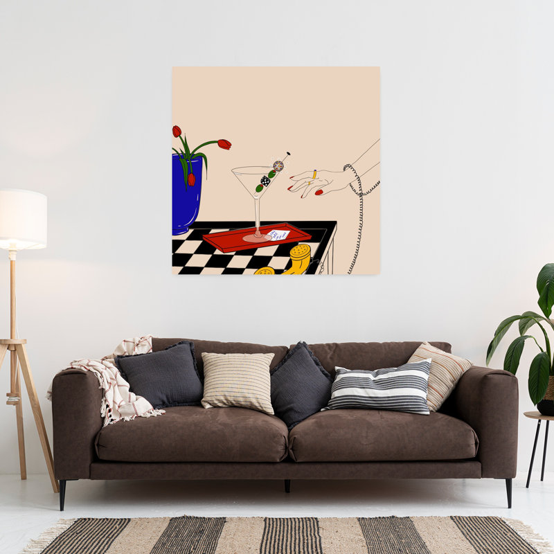 Art contemporain tulipe contemporaine, H 36 po x l 36 po