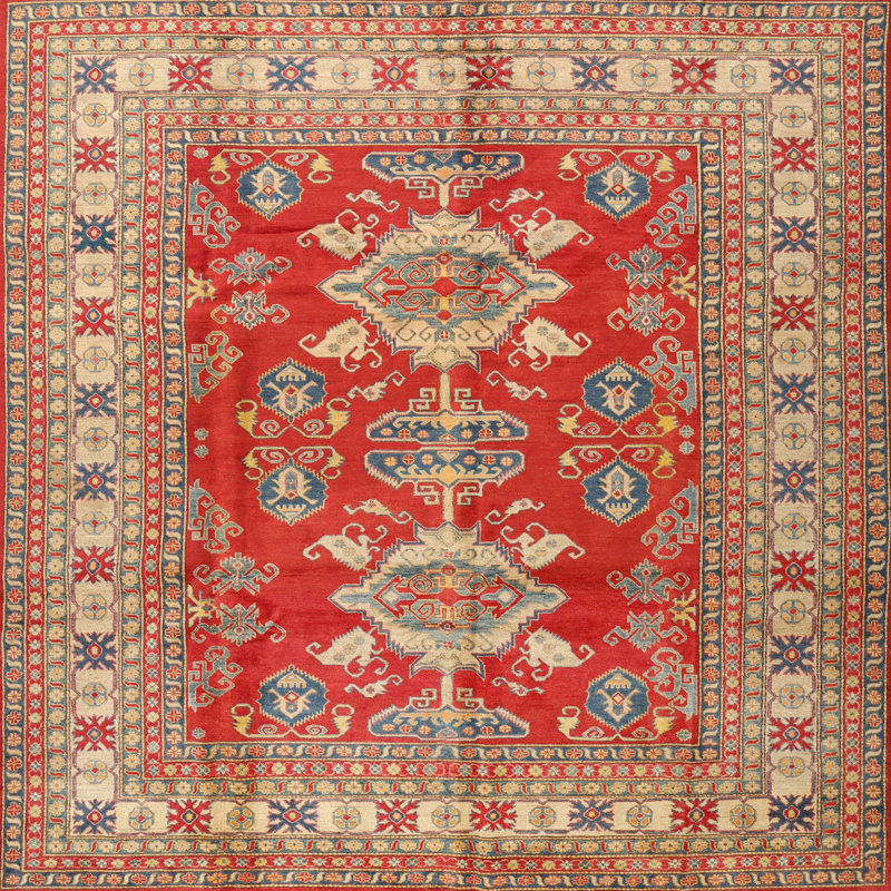 Tapis rouge à motif sud-ouest, Carré 7 pi