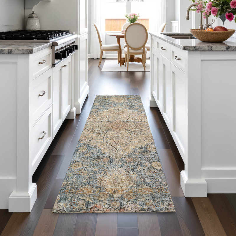 Machine Washable Indoor/Outdoor Colman ACN2136 Global Rug, Runner 2'3" x 7'6"