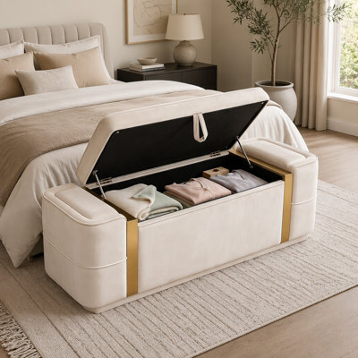 Banc de rangement avec repose-pieds Modern