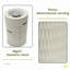 Foyer au propane 26 po, foyer d'extérieur au gaz pour patio 40 000 BTU, foyer en béton cylindrique avec réservoir caché de 20 lb, colonne de feu moderne texturée, avec pierres de lave et couvercle imperméable-133099136