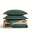 Ensemble d'édredon 3 pièces double / grand vert uni