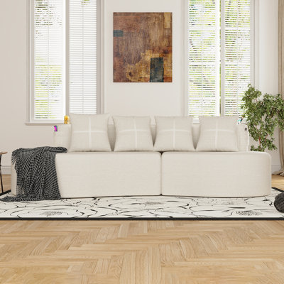 Canapé modulaire incurvé moderne 3 places