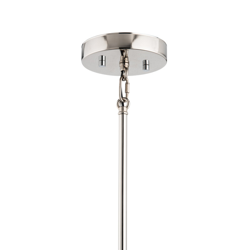Luminaire suspendu 1 lumière Allbright, Nickel, gris