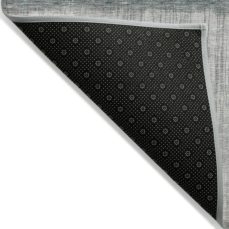 Tapis bleu sarcelle lavable à la machine intérieur / extérieur Xhevrie, Rond 8 pi