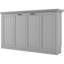Lit-armoire pliant gris simple - Stable, optimisant l'espace