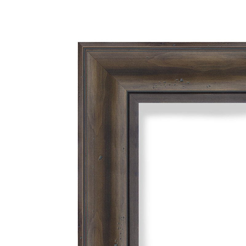 Rustic Charred Wood Framed Natural Cork Bulletin Board