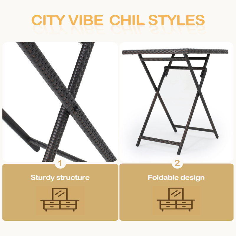 Rattan BAR TABLE,STURDY STRUCTURE