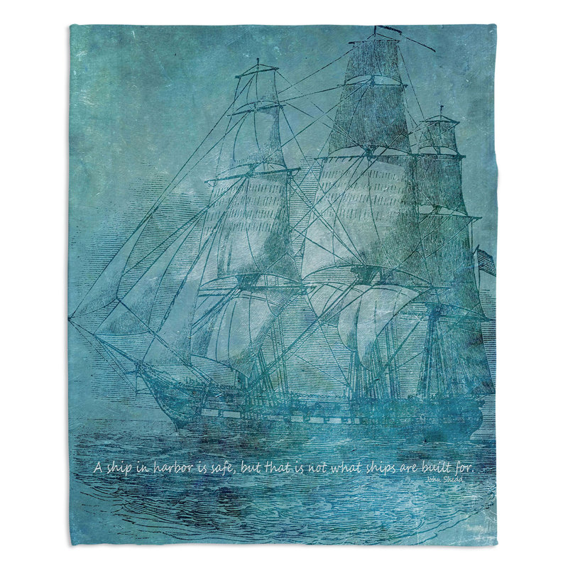  Couverture douce en sherpa, 51 po x 60 po, Bleu