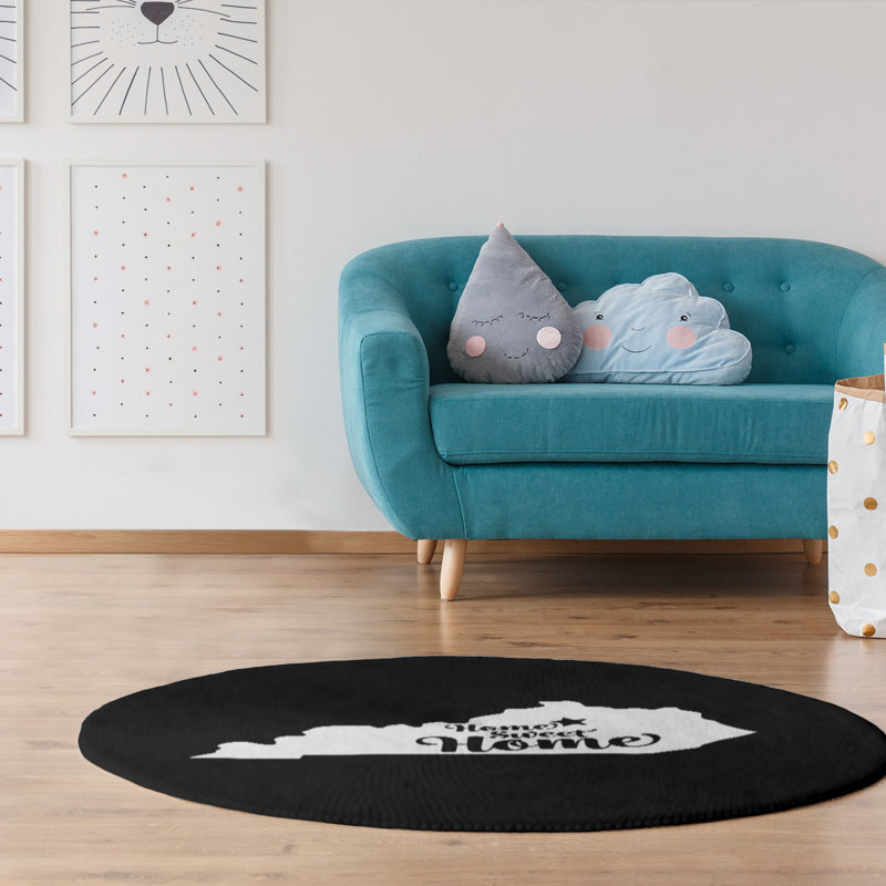 Chenille Indoor Rug, Round 5'