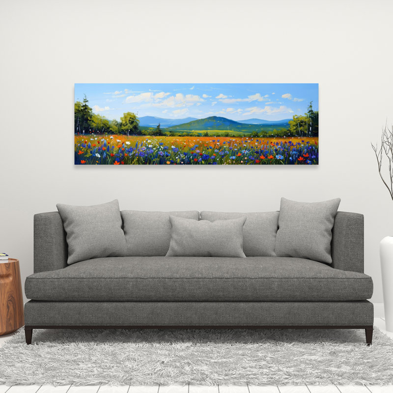 Art bleu sur toile blanche pour la décoration intérieure | Esthétique moderne