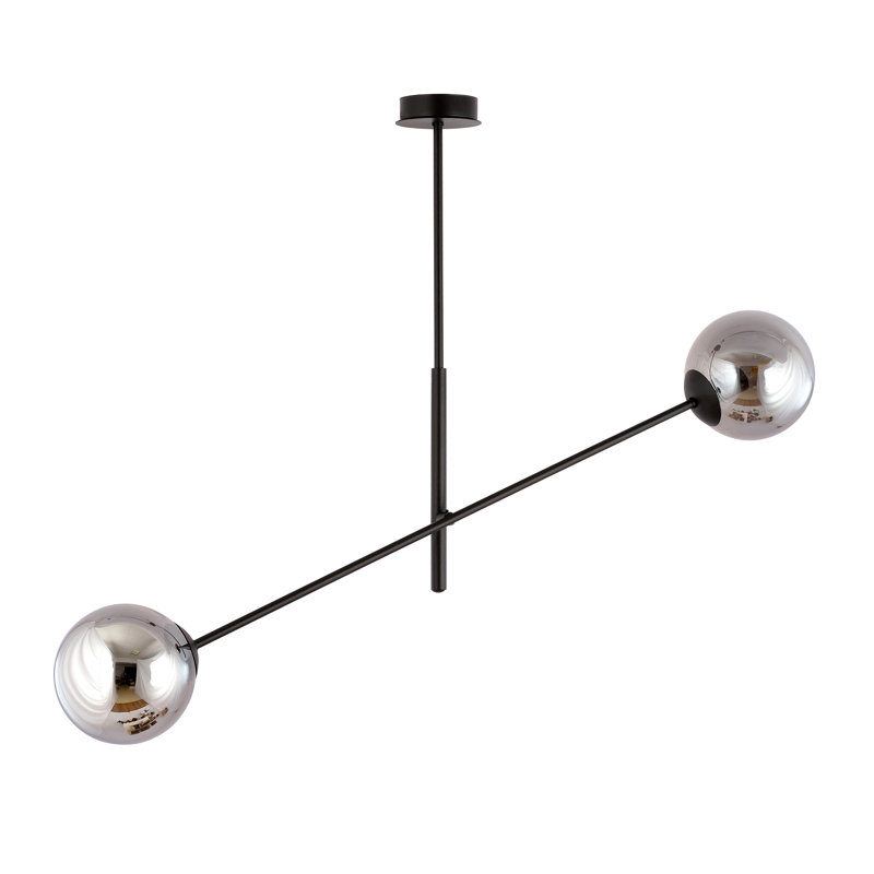 2-Light Sputnik Chandelier, Graphite