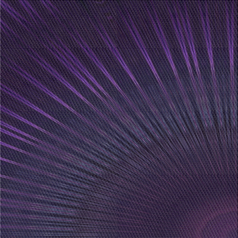 Tapis noir/zone mauve à motifs, Carré 6 pi