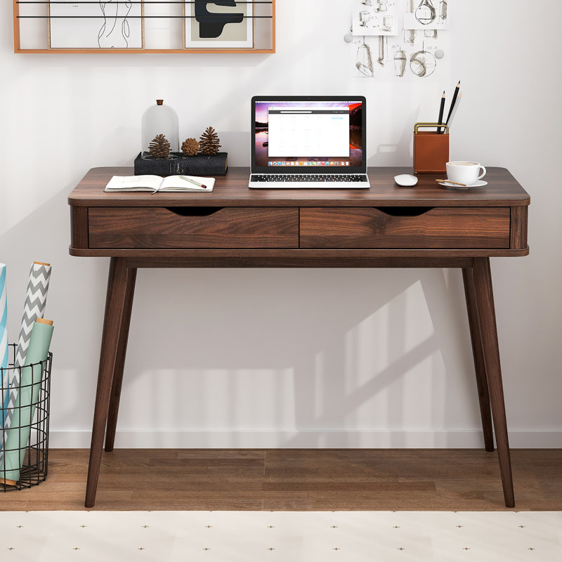 Habarugira Solid Wood Base Writing Desk