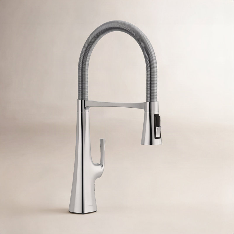 Graze Single Handle Kitchen Faucet with 21-9/16" Spout, Polished Chrome