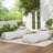 Outdoor Bean Bag Lounge Chair, Light Gray, Set Of 2-2014617380