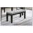 1Pc Contemporary Style Bench  Fabric Upholstery Tufted Tapered Wood Legs Bedroom Living Room Dining Room Furniture Wheat Charcoal Finish