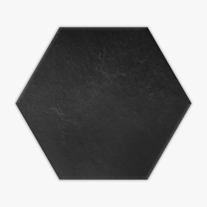 Elements Black Matte 6 Porcelain Tile, Black