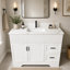 Freestanding Standard Single Vanity Bathroom Vanity With Faux Marble Top