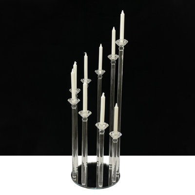 31.5'' H Glass Tabletop Candelabra