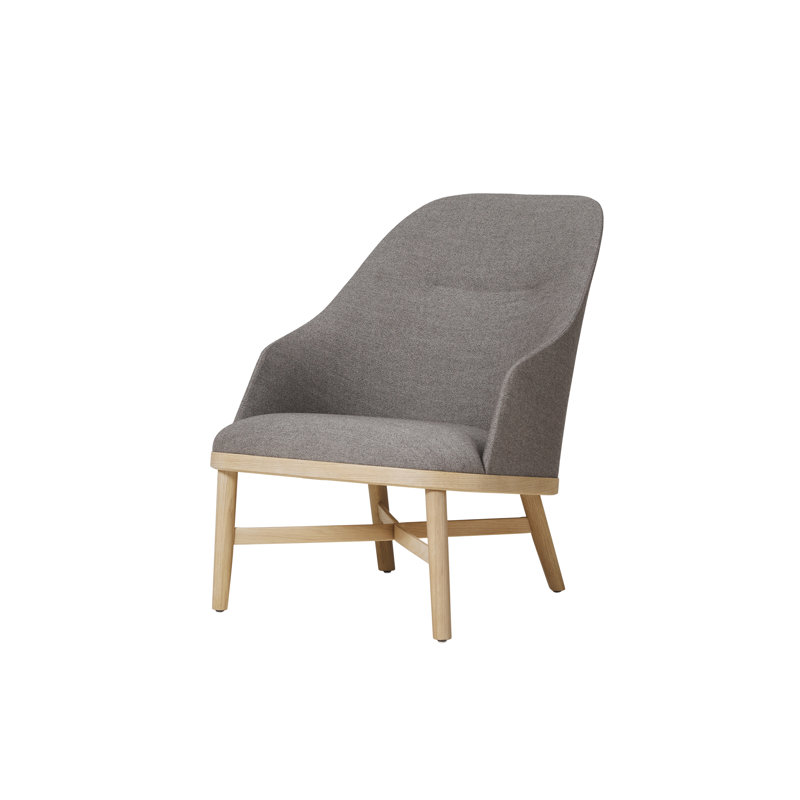Bund Upholstered Accent Chair, Gray Oak, Newcastle Charcoal New 1365