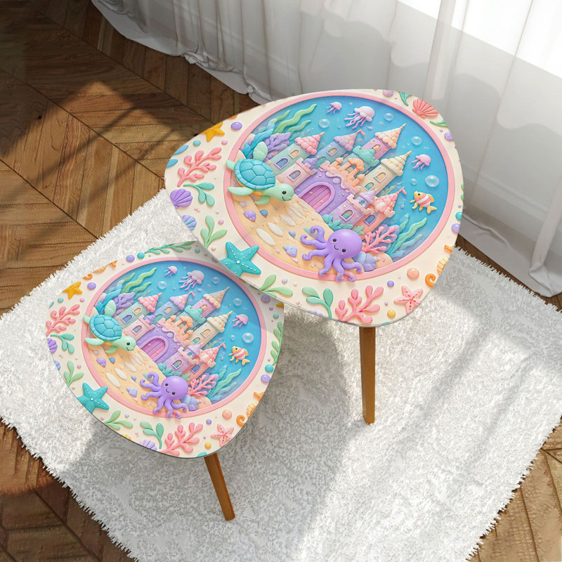 Ensemble de 2 tables basses gigognes Triangle