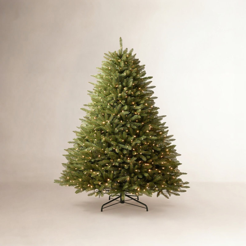 Sapin de Noël floqué et illuminé, 4 pi 5 po