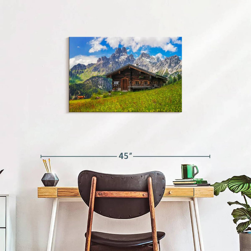 Alpine Mountain Chalet, 20" H x 30" W